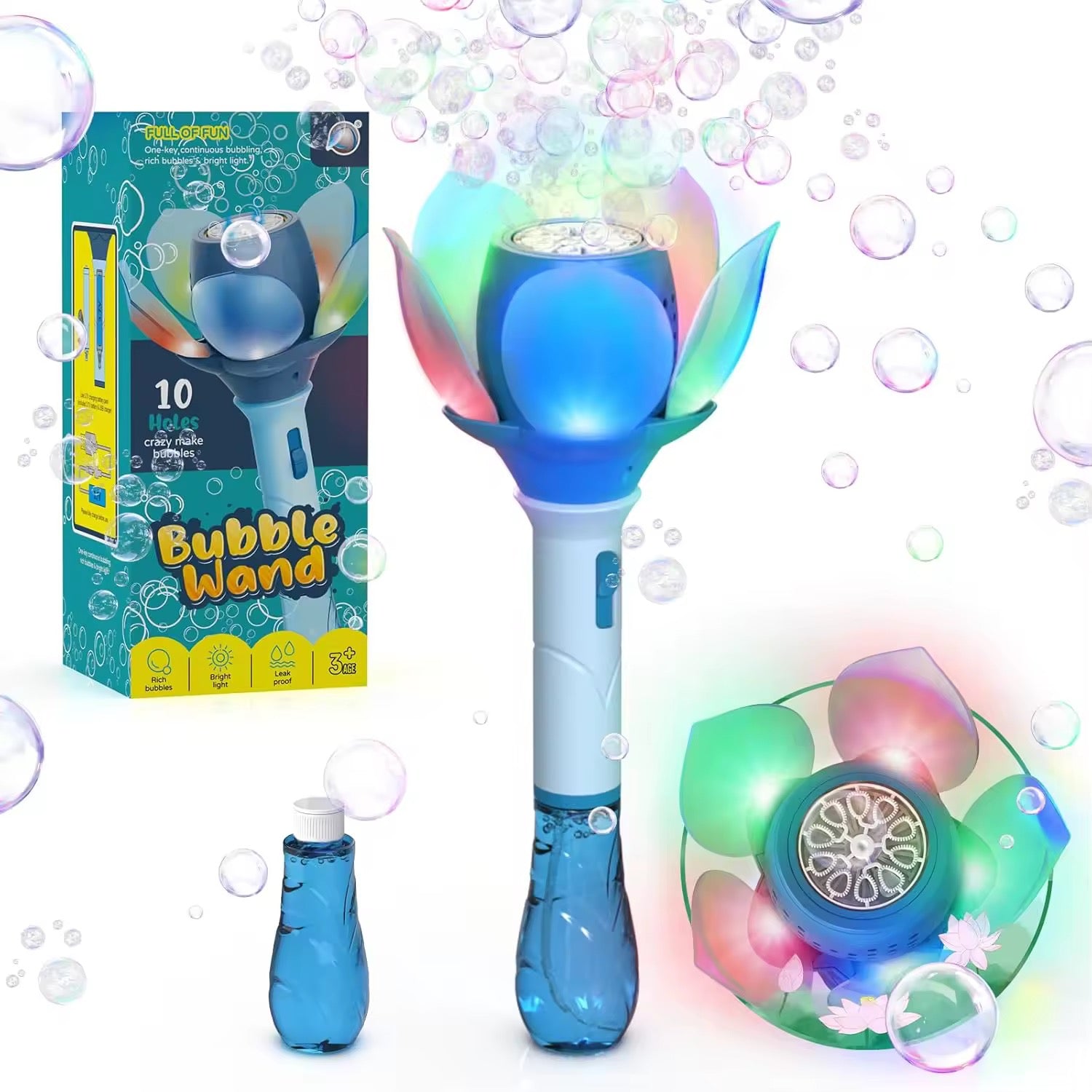 Lotus Light up Automatic Bubble Wands
