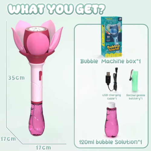 Lotus Light up Automatic Bubble Wands