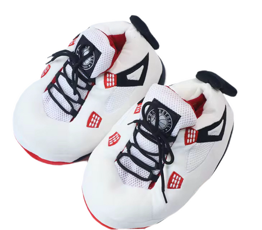KIDS Courtside Sneaker Slippers - WHITE