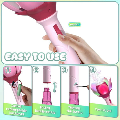 Lotus Light up Automatic Bubble Wands