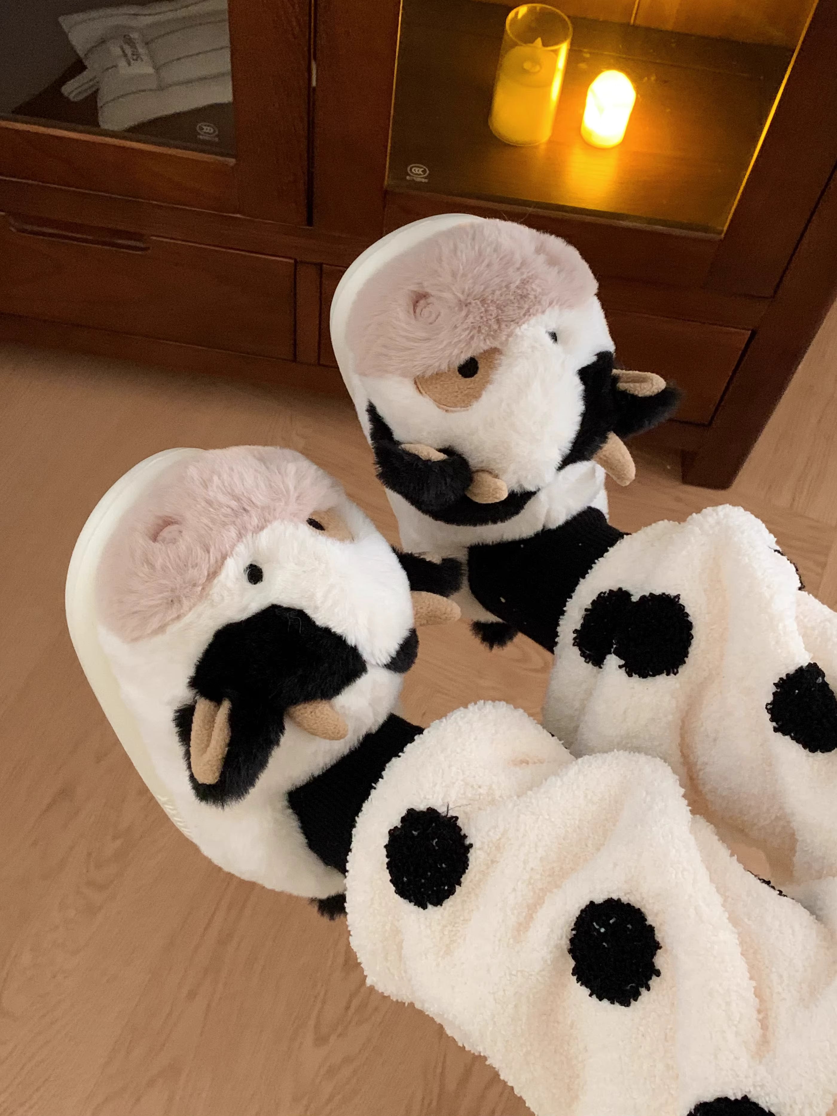 Cow Plushie Slippers
