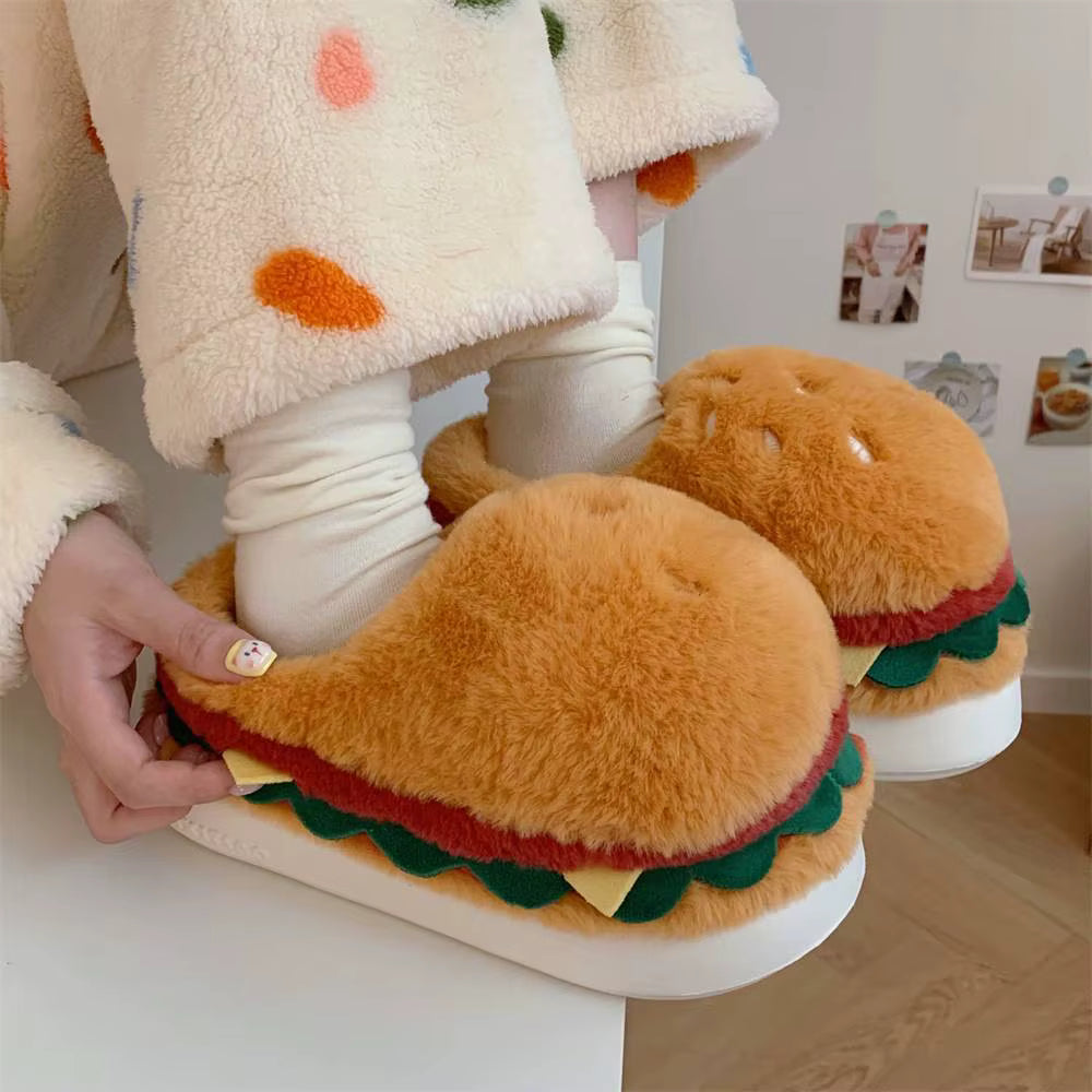Burger Plushie Slippers