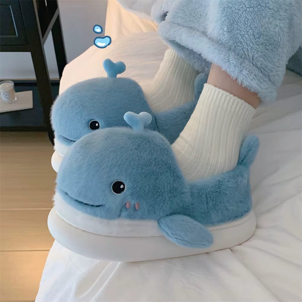 Whale Plushie Slippers